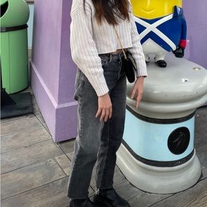 Pacsun high rise straight black jeans